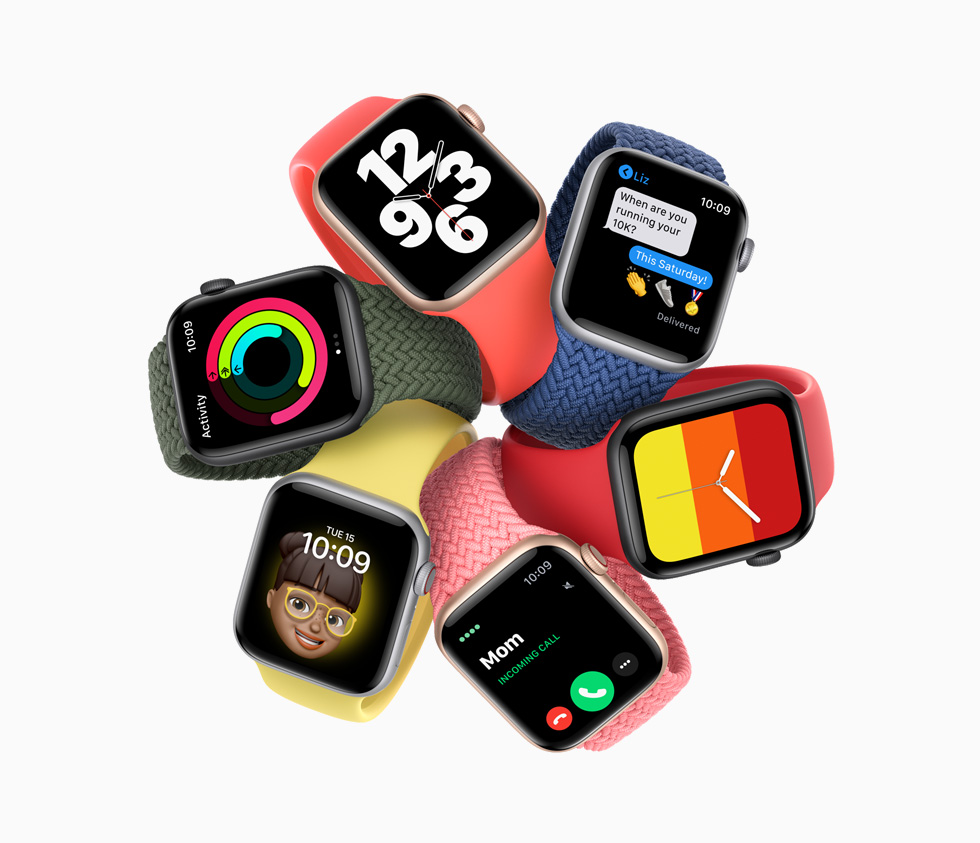 O Apple Watch SE apresenta a maior e mais avançada tela Retina.